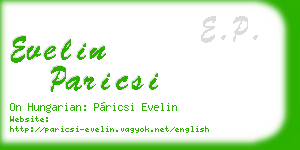 evelin paricsi business card